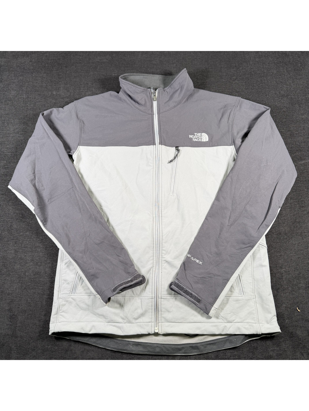 The North Face Men's Apex Softshell Jacket Large Gray and Light Gray